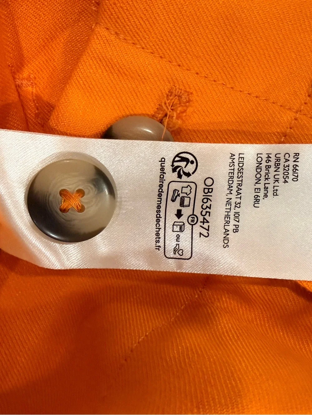 Maeve High-Waist Patch Pocket Shorts — Bright Orange